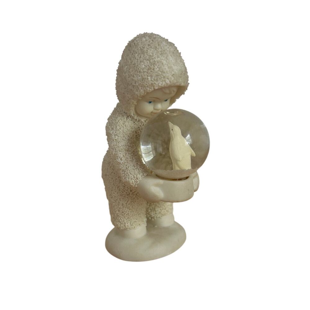 Dept 56 Snowbabies “A Wish for Snow” Figurine w/ Snowglobe & Penguin